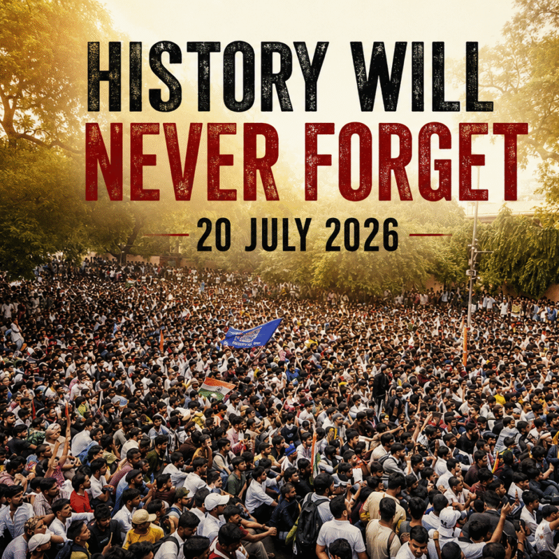 History will never forget 20 July 2026.